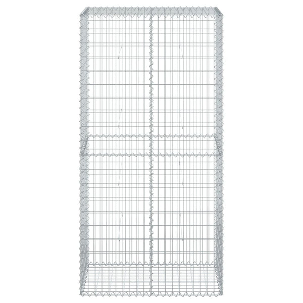 Gabione mit Deckel 100x50x200 cm