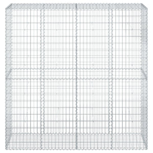 Gabione mit Deckel, 200x50x200 cm, Verzinkt
