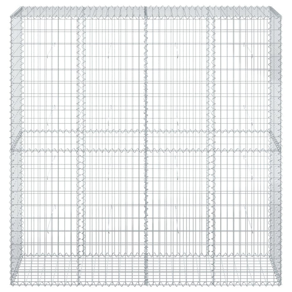 Gabione mit Deckel, 200x50x200 cm, Verzinkt