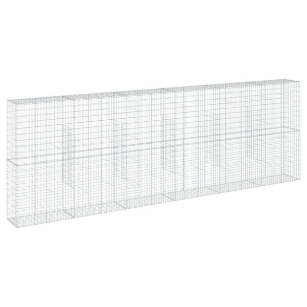 Gabione mit Deckel, 600x50x200 cm, Verzinkt