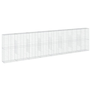 vidaXL Gabionenkorb avec couvercle 800x50x200 cm Fer galvanisé