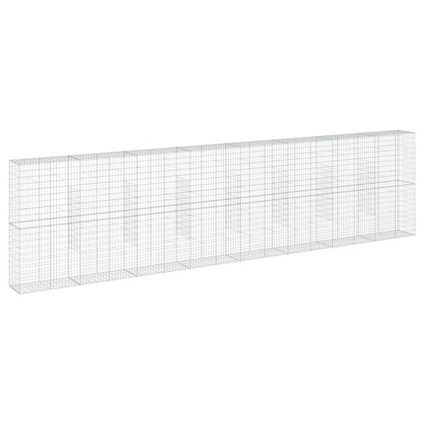 vidaXL Gabionenkorb avec couvercle 800x50x200 cm Fer galvanisé