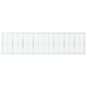 vidaXL Gabionenkorb avec couvercle 800x50x200 cm Fer galvanisé