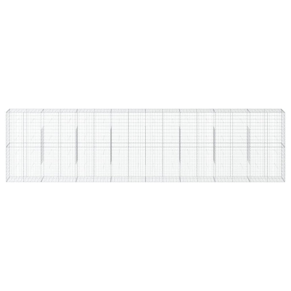 vidaXL Gabionenkorb avec couvercle 800x50x200 cm Fer galvanisé