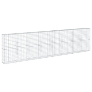 vidaXL Gabionenkorb avec couvercle 800x50x200 cm Fer galvanisé