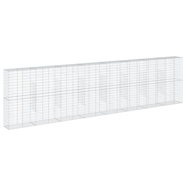vidaXL Gabionenkorb avec couvercle 800x50x200 cm Fer galvanisé