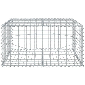 Gabione mit Deckel 100x100x50 cm