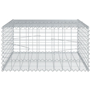 Gabione mit Deckel 100x100x50 cm