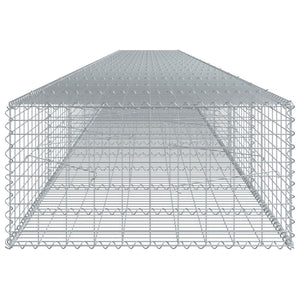 Gabione mit Deckel 100x100x50 cm Verzinkt