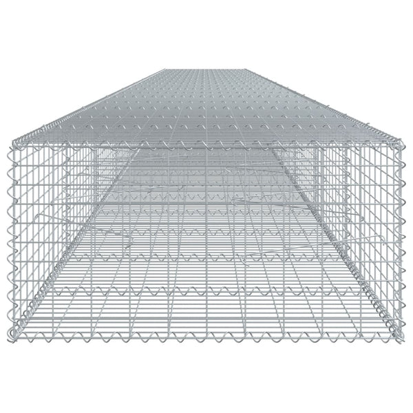 Gabione mit Deckel 100x100x50 cm Verzinkt