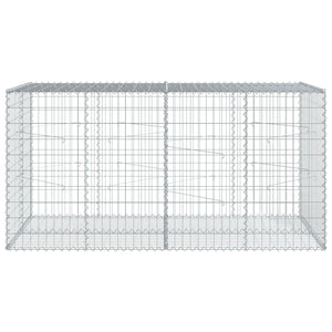 Gabione mit Deckel 200x100x100 cm Verzinkt
