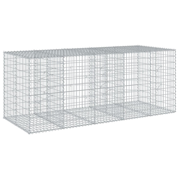 Gabione mit Deckel, 250x100x100 cm