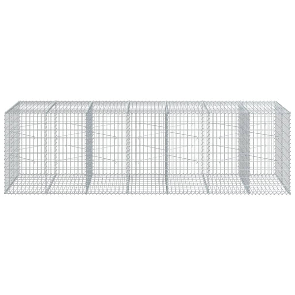 Gabione mit Deckel, 350x100x100 cm, Verzinkt