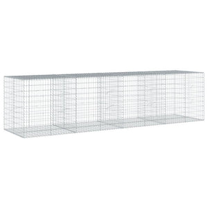 Gabione mit Deckel 400x100x100 cm Verzinkt