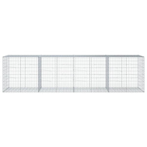 Gabione mit Deckel 400x100x100 cm Verzinkt