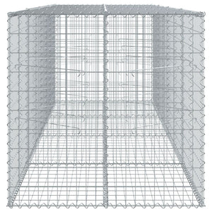 Gabione mit Deckel 400x100x100 cm Verzinkt