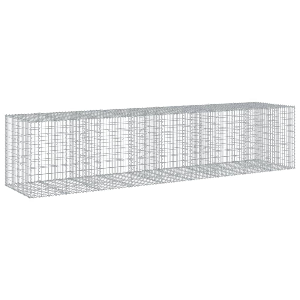 Gabione mit Deckel, 450x100x100 cm, verzinkt