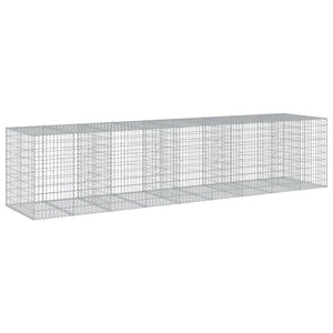 Gabione mit Deckel, 450x100x100 cm, verzinkt