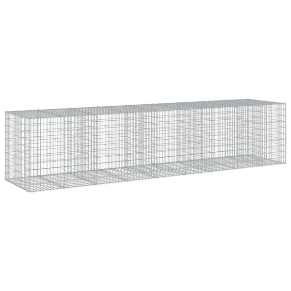Gabione mit Deckel, 450x100x100 cm, verzinkt