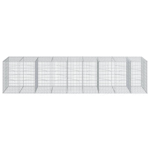 Gabione mit Deckel, 450x100x100 cm, verzinkt