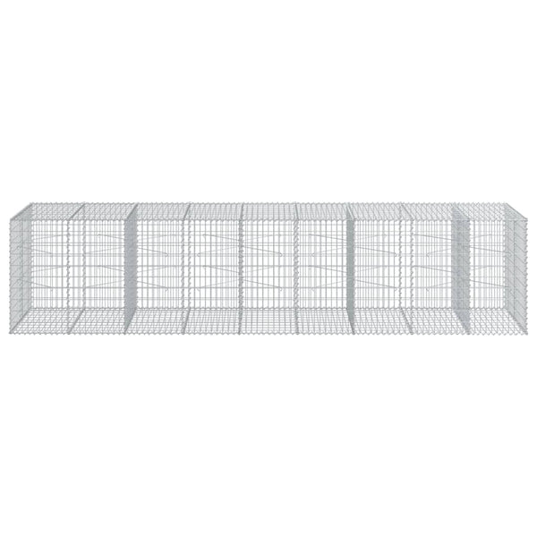 Gabione mit Deckel, 450x100x100 cm, verzinkt