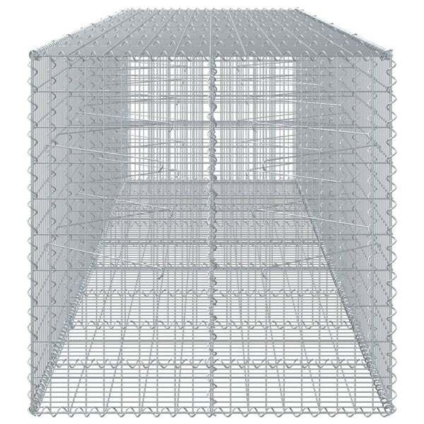 Gabione mit Deckel, 450x100x100 cm, verzinkt