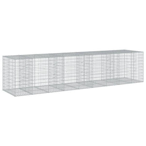 Gabione mit Deckel, 450x100x100 cm, verzinkt