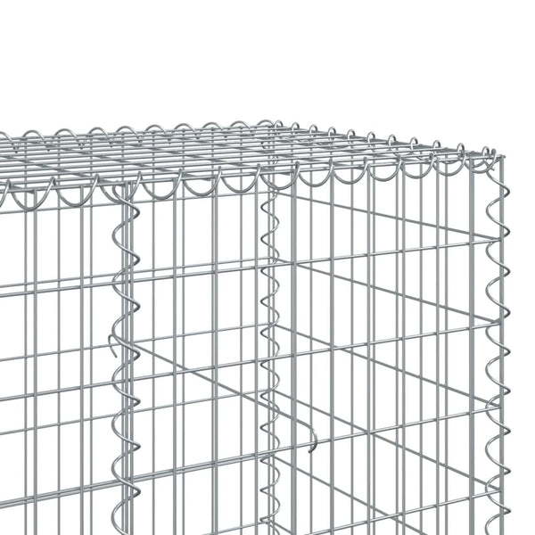 Gabione mit Deckel, 450x100x100 cm, verzinkt