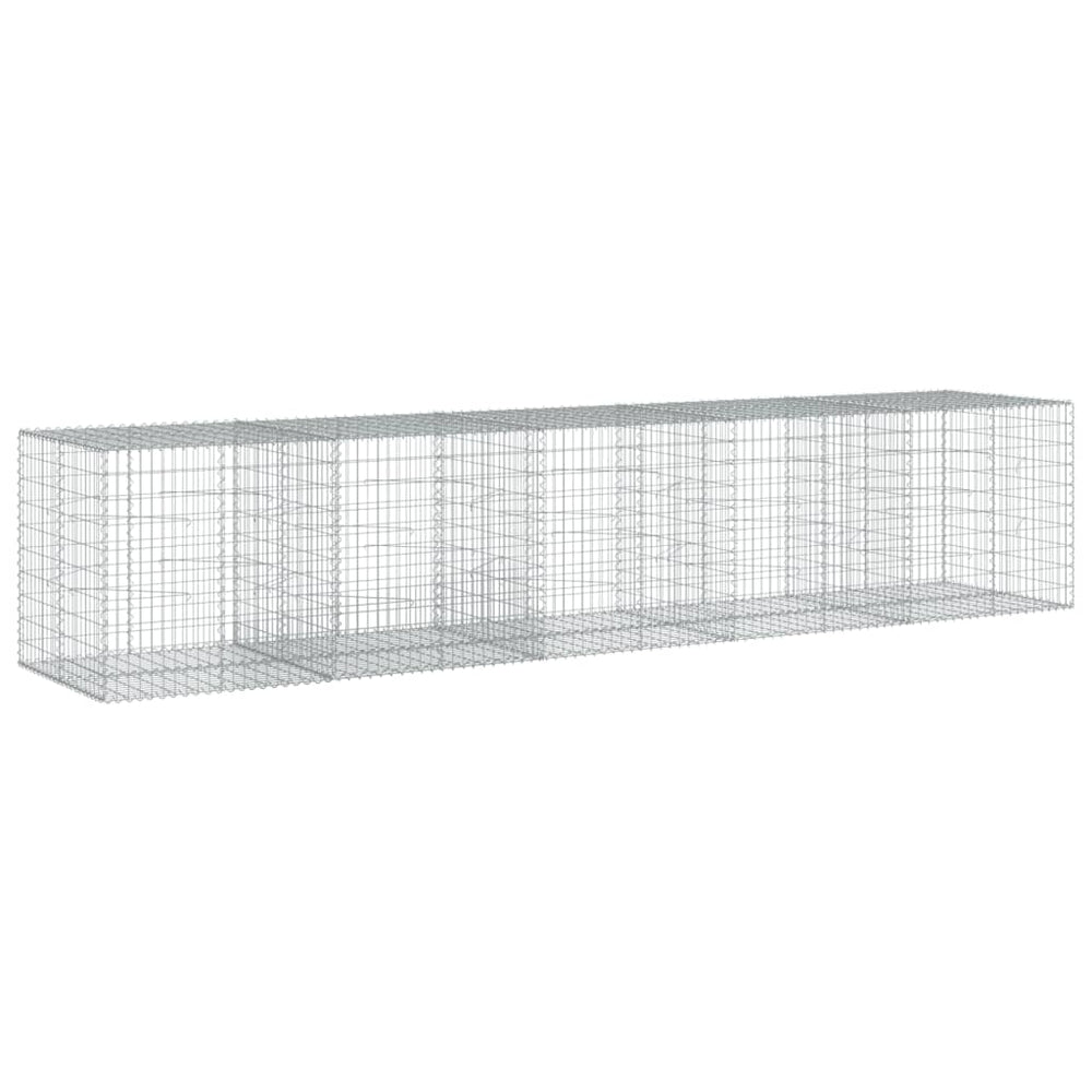 Gabione mit Deckel 500x100x100cm Verzinkt