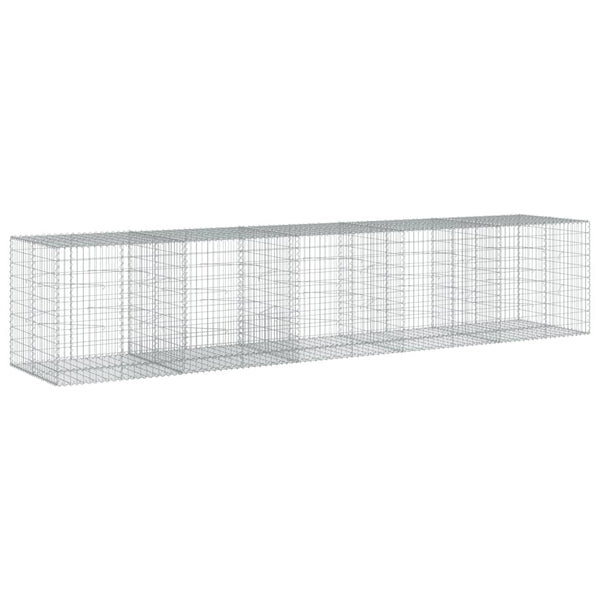 Gabione mit Deckel 500x100x100cm Verzinkt