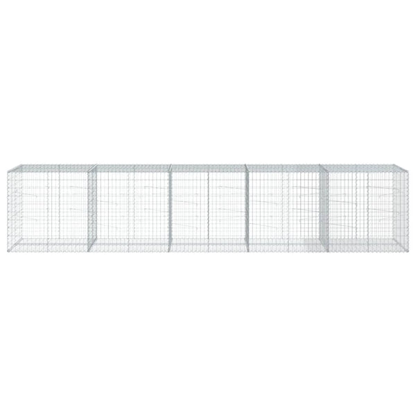 Gabione mit Deckel 500x100x100cm Verzinkt