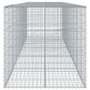 Gabione mit Deckel 500x100x100cm Verzinkt
