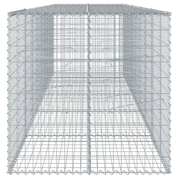 Gabione mit Deckel 500x100x100cm Verzinkt