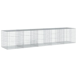 Gabione mit Deckel 500x100x100cm Verzinkt