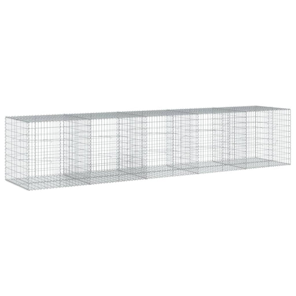 Gabione mit Deckel 500x100x100cm Verzinkt