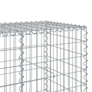 Gabione mit Deckel 500x100x100cm Verzinkt