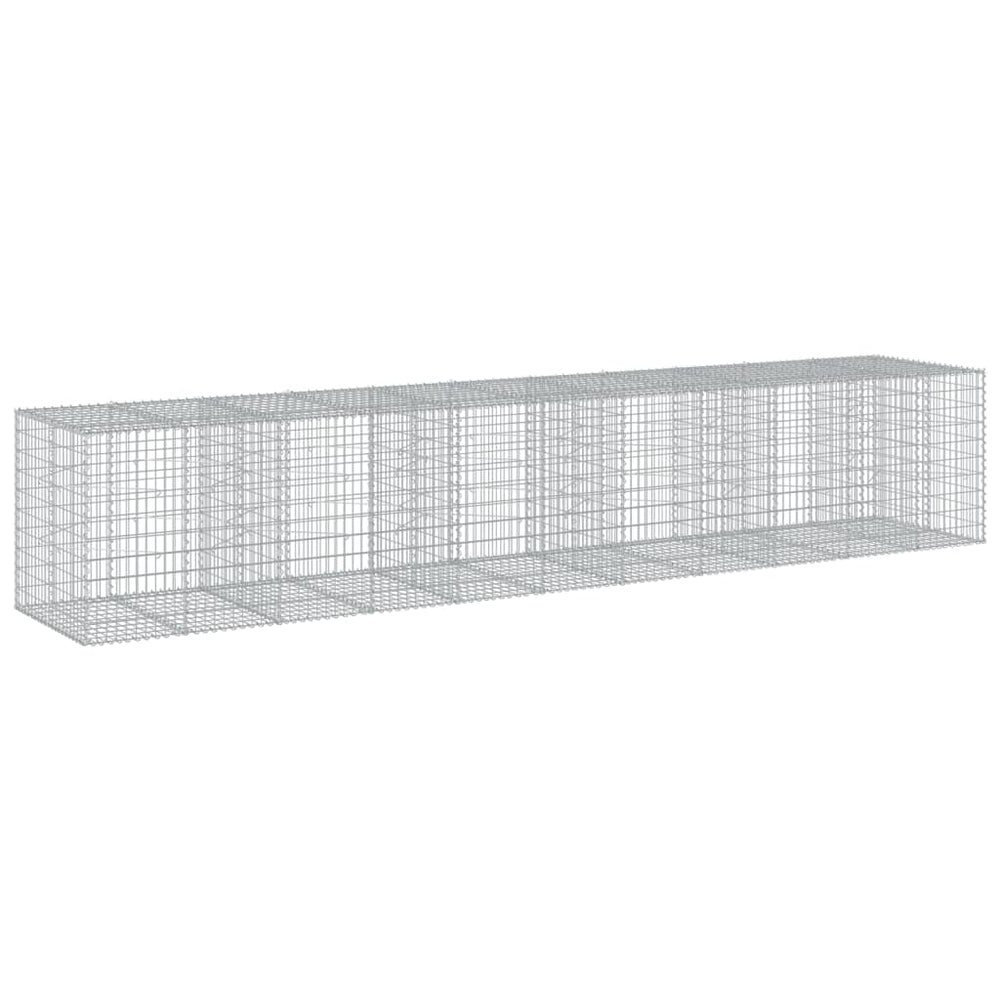 Gabione mit Deckel, verzinkt, 550x100x100 cm