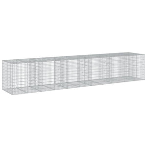 Gabione mit Deckel, verzinkt, 550x100x100 cm