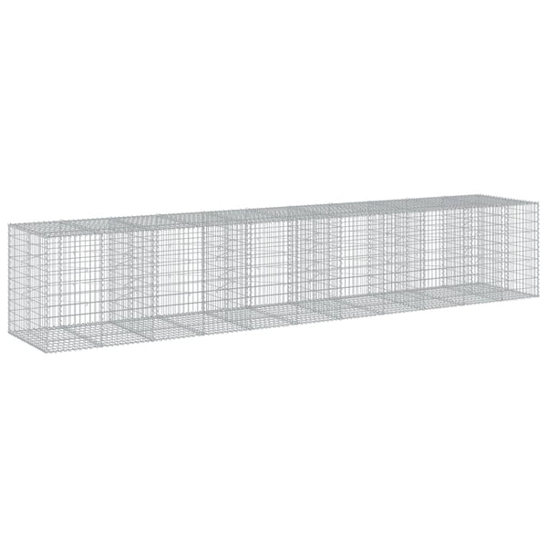 Gabione mit Deckel, verzinkt, 550x100x100 cm