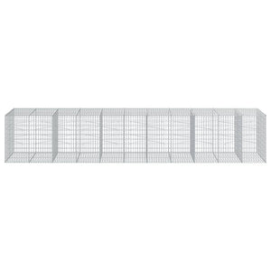 Gabione mit Deckel, verzinkt, 550x100x100 cm
