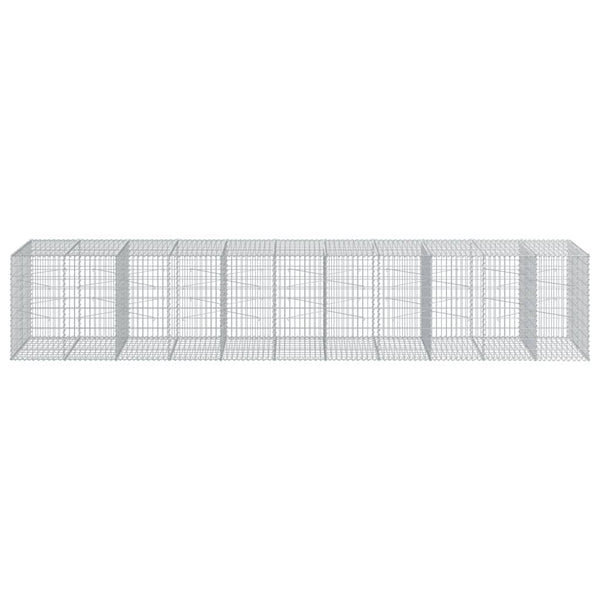 Gabione mit Deckel, verzinkt, 550x100x100 cm