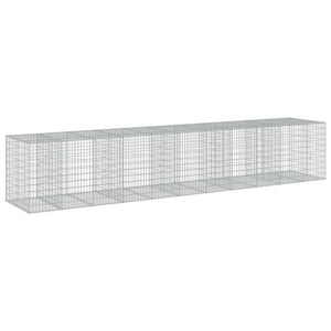 Gabione mit Deckel, verzinkt, 550x100x100 cm