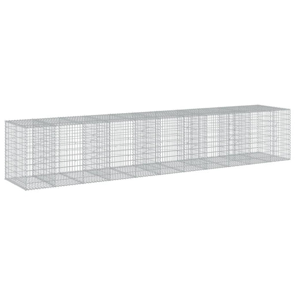 Gabione mit Deckel, verzinkt, 550x100x100 cm
