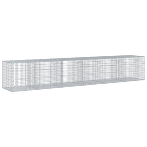 Gabione mit Deckel 600x100x100 cm Verzinkt