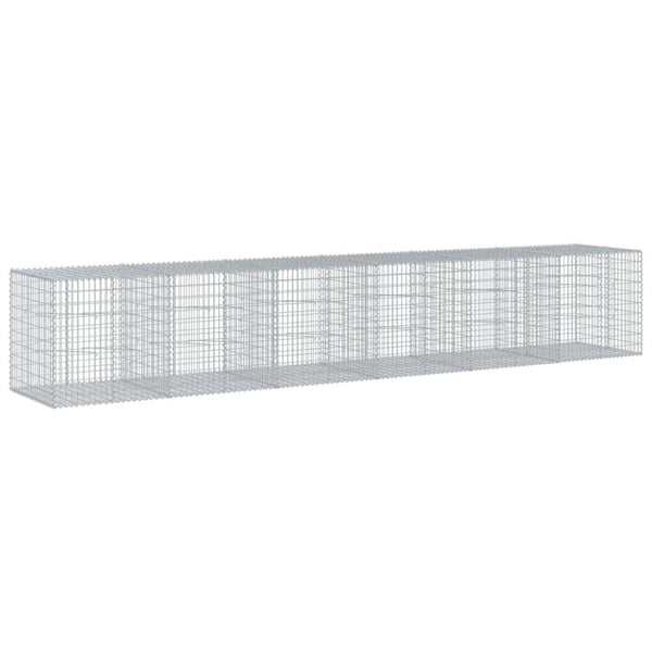Gabione mit Deckel 600x100x100 cm Verzinkt