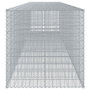 Gabione mit Deckel, 650x100x100 cm, Verzinkt