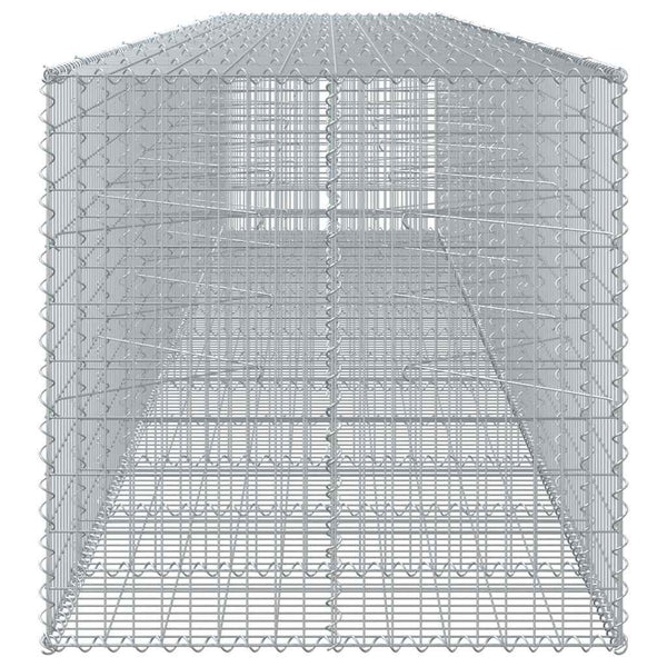 Gabione mit Deckel, 650x100x100 cm, Verzinkt