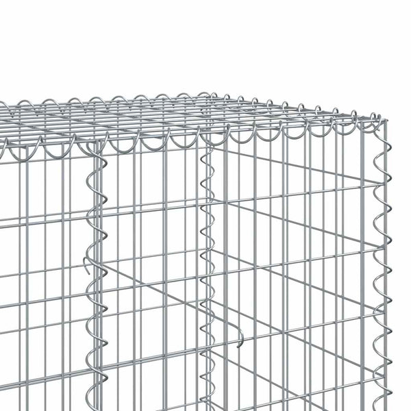 Gabione mit Deckel, 650x100x100 cm, Verzinkt