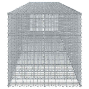 Gabione mit Deckel, 750x100x100 cm, Verzinkt