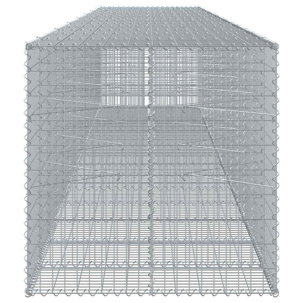 Gabione mit Deckel, 750x100x100 cm, Verzinkt